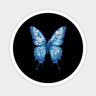 Blue Watercolor Butterfly Magnet